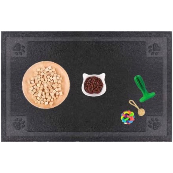 Pet Bowl Placemat Silicone Non-Slip Absorbent Waterproof Feeding Mat Dogs & Cats - Picture 1 of 8